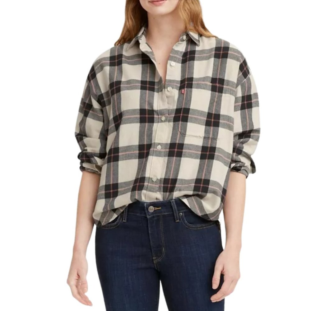 Levi's Women's Henry Flannel Shirt, Size L
